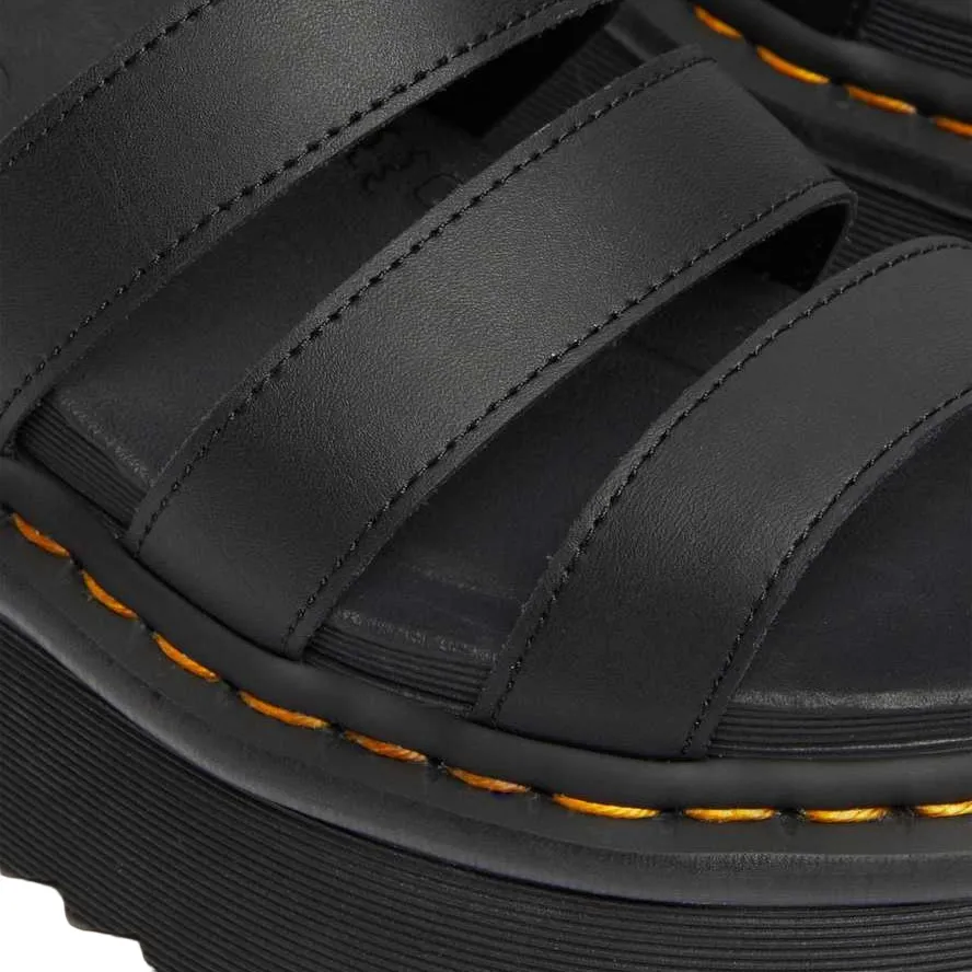Travel-ready Footwear Footwear for Vacation Dr. Martens Sandali Platform in pelle Blaire Hydro Stile Gladiatore 27296001 nero