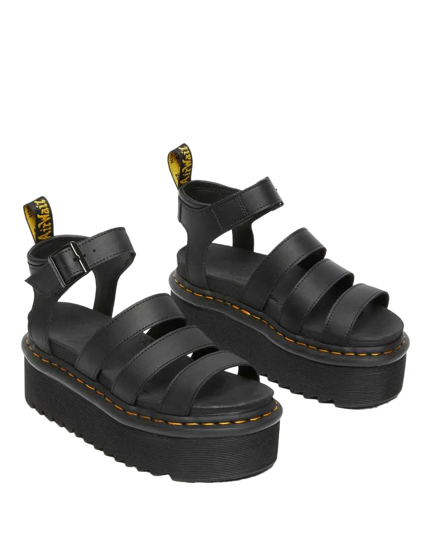 Dr. Martens Sandali Platform in pelle Blaire Hydro Stile Gladiatore 27296001 nero Leisure Design
