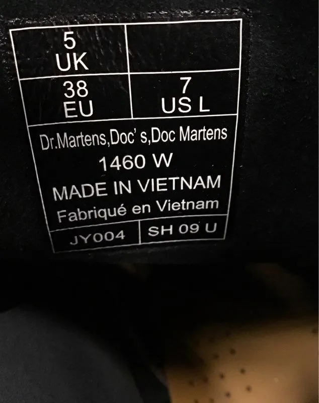 Dr. Martens Women's 1460 Black Combat Boots - Size 7