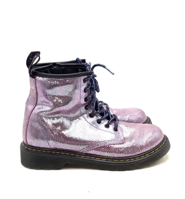 Dr. Martens Women's Pink Ankle Combat Boots - Size 5