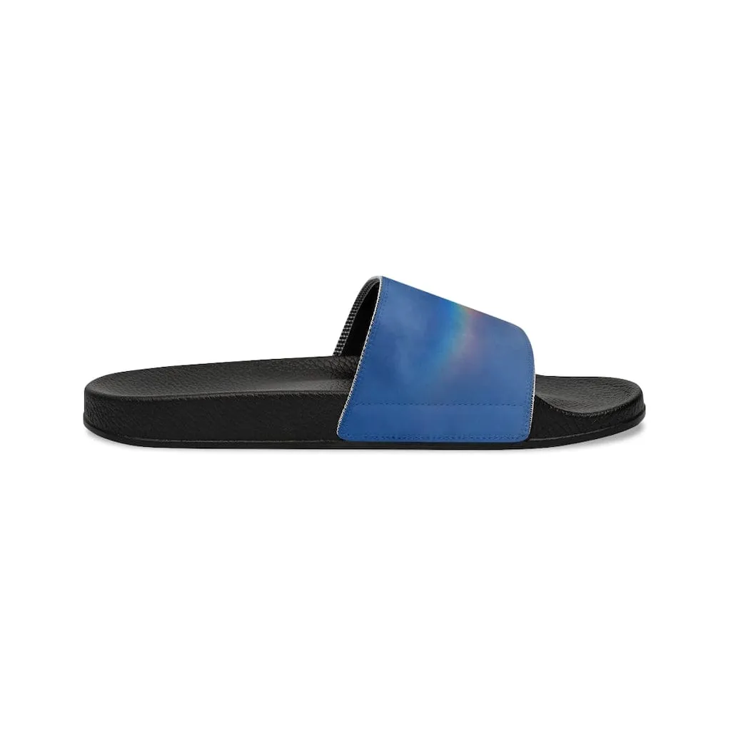 Dreamy Rainbow Toes Youth Slide Sandals w/ removable washable straps
