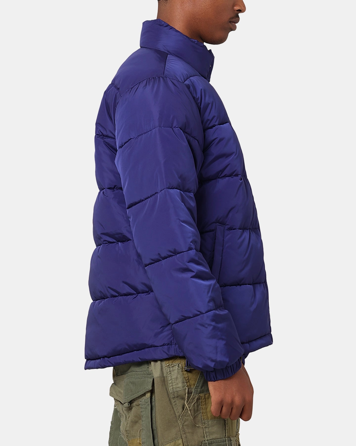 Champion Rochester Padded Puffer Jacket Chaouen Cobalt Street Cool Taped Edges