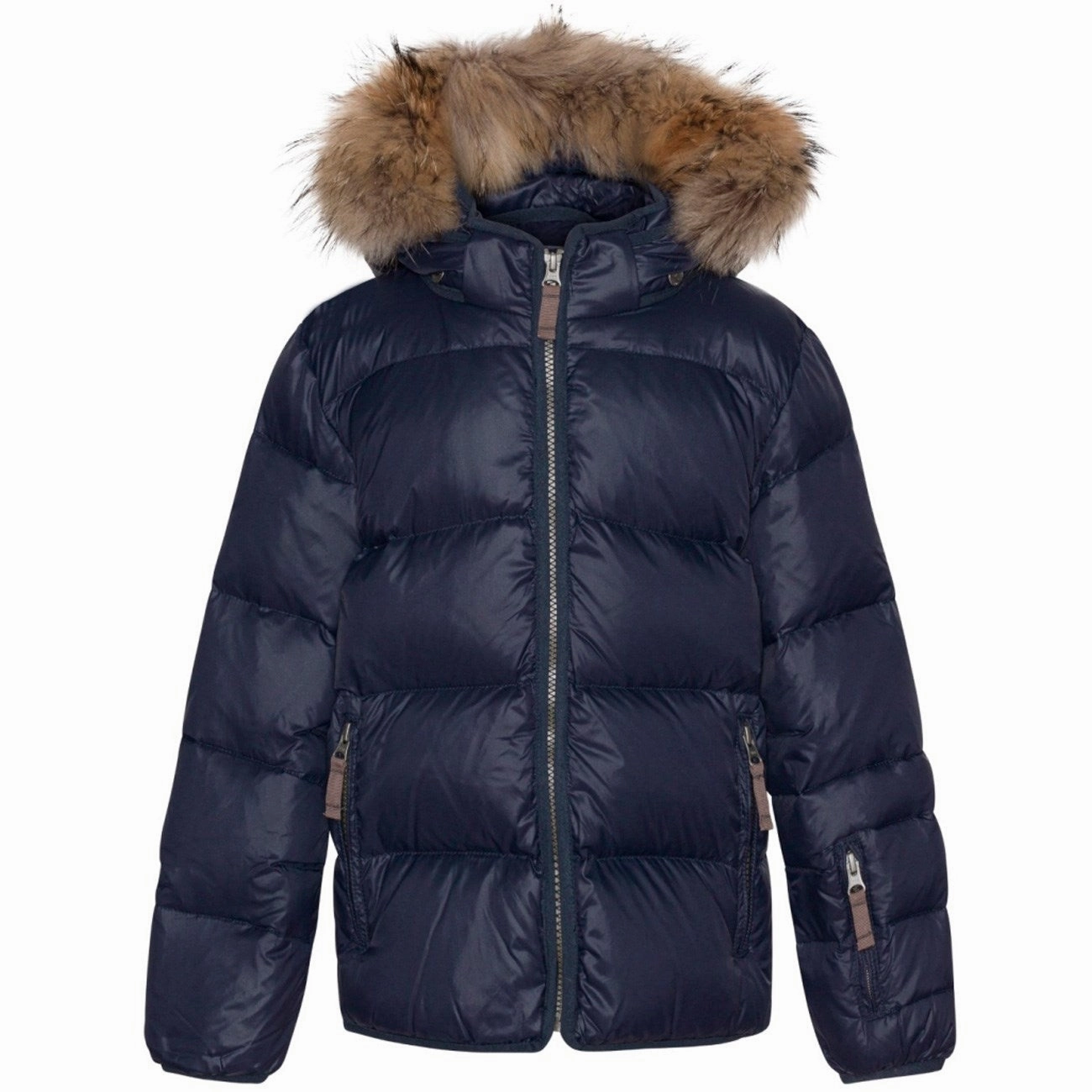 Frictionless Zipper Tracks Ver de Terre Featherlight Jakke m. Pels Navy