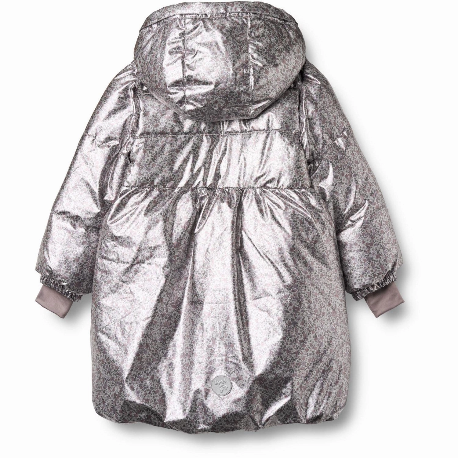 Recycled Textile Wheat Silver Flower Meadow Puffer Coat Luna