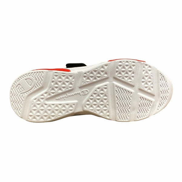 Tear Resistant Lace Holes Energy Returning Foam Champion scarpa da ginnastica da bambino con laccio elastico e velcro Wave S32129 CHA KK001 NBK nero
