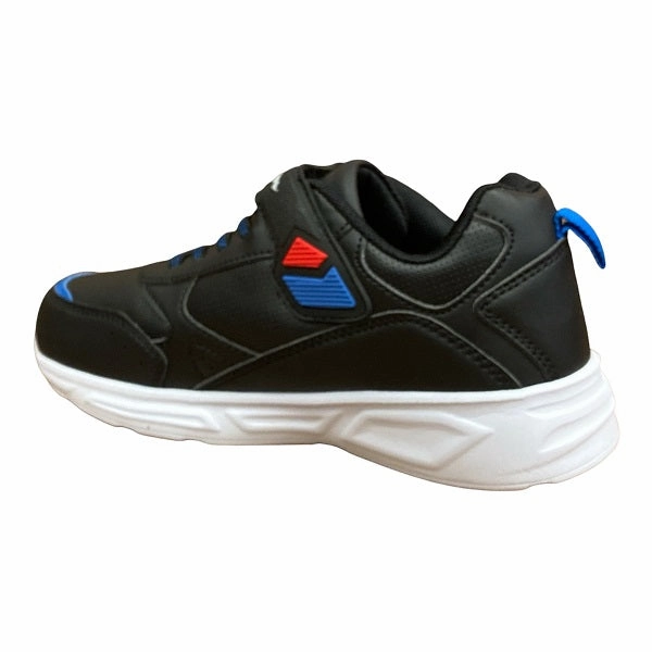 wide widths Tuned Vertical Flex Champion scarpa da ginnastica da bambino con laccio elastico e velcro Wave S32129 CHA KK001 NBK nero