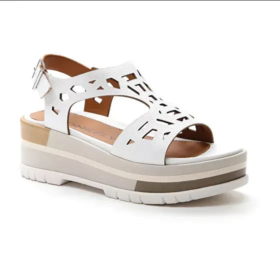 Stonefly sandalo da donna Kris 6 in pelle nappa 216088 010 bianco Simple Step Comfy Strap