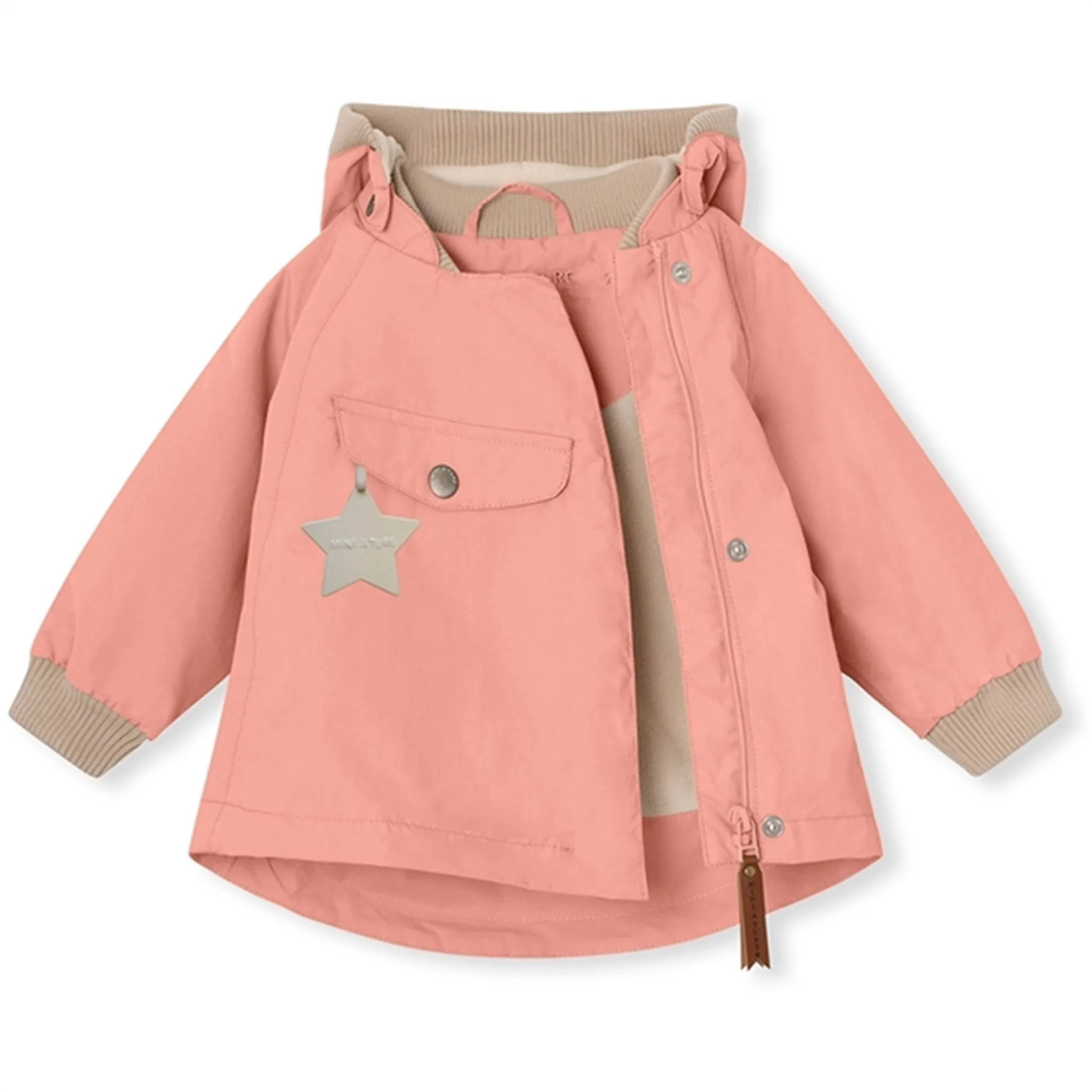 MINI A TURE WAI Spring Jacket w/Fleece Lining Rosette Rose Glove Compatible Cuffs