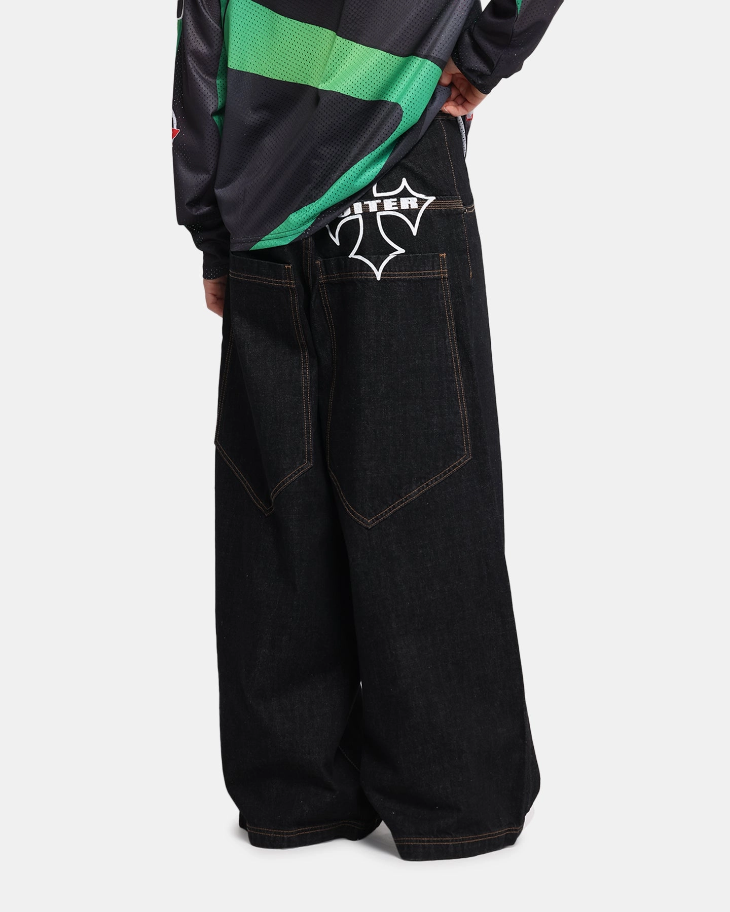 Loiter Skate Jeans Black Durable Waistband