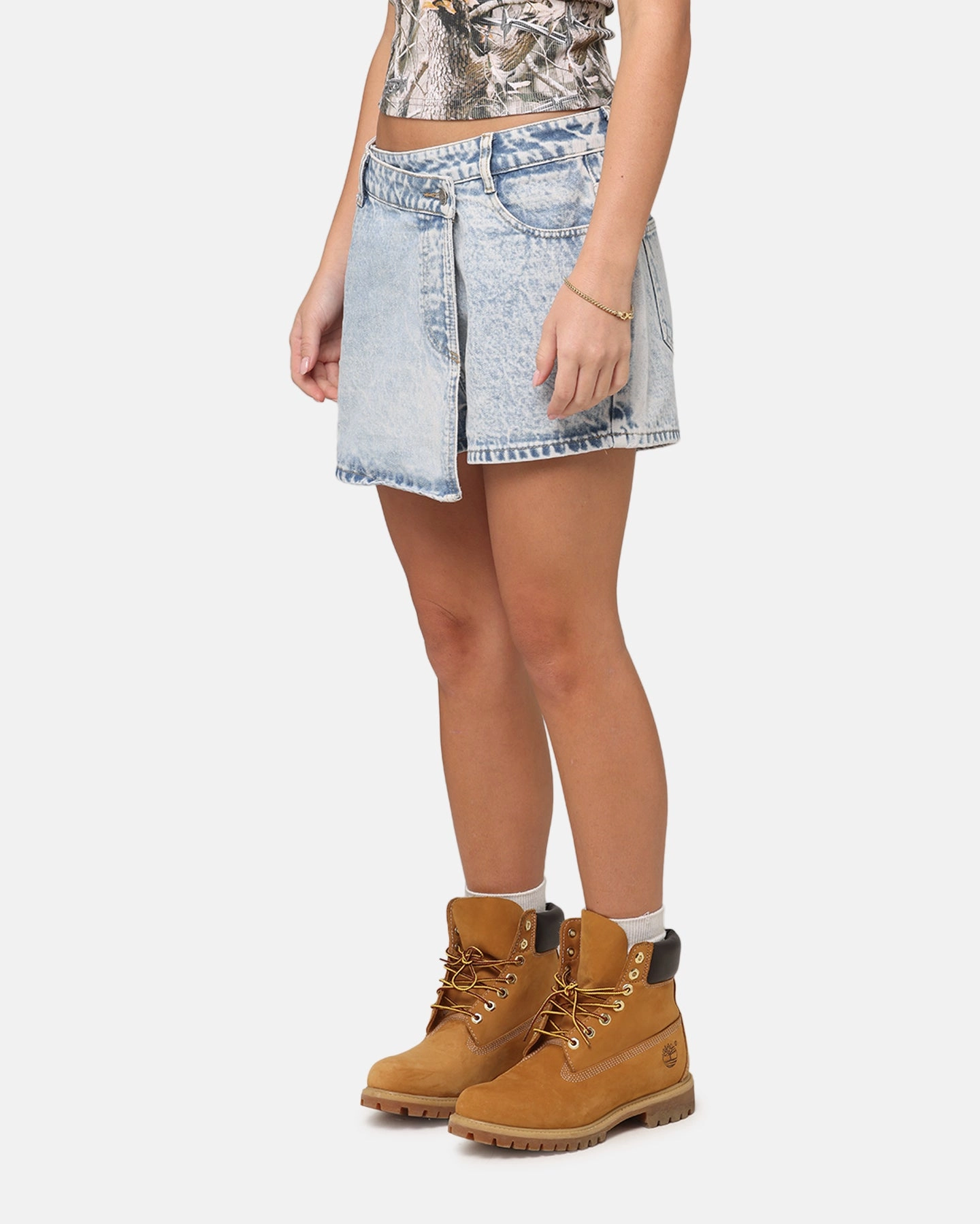 XXIII Women's Control Denim Skort Denim Blue RuggedDurability