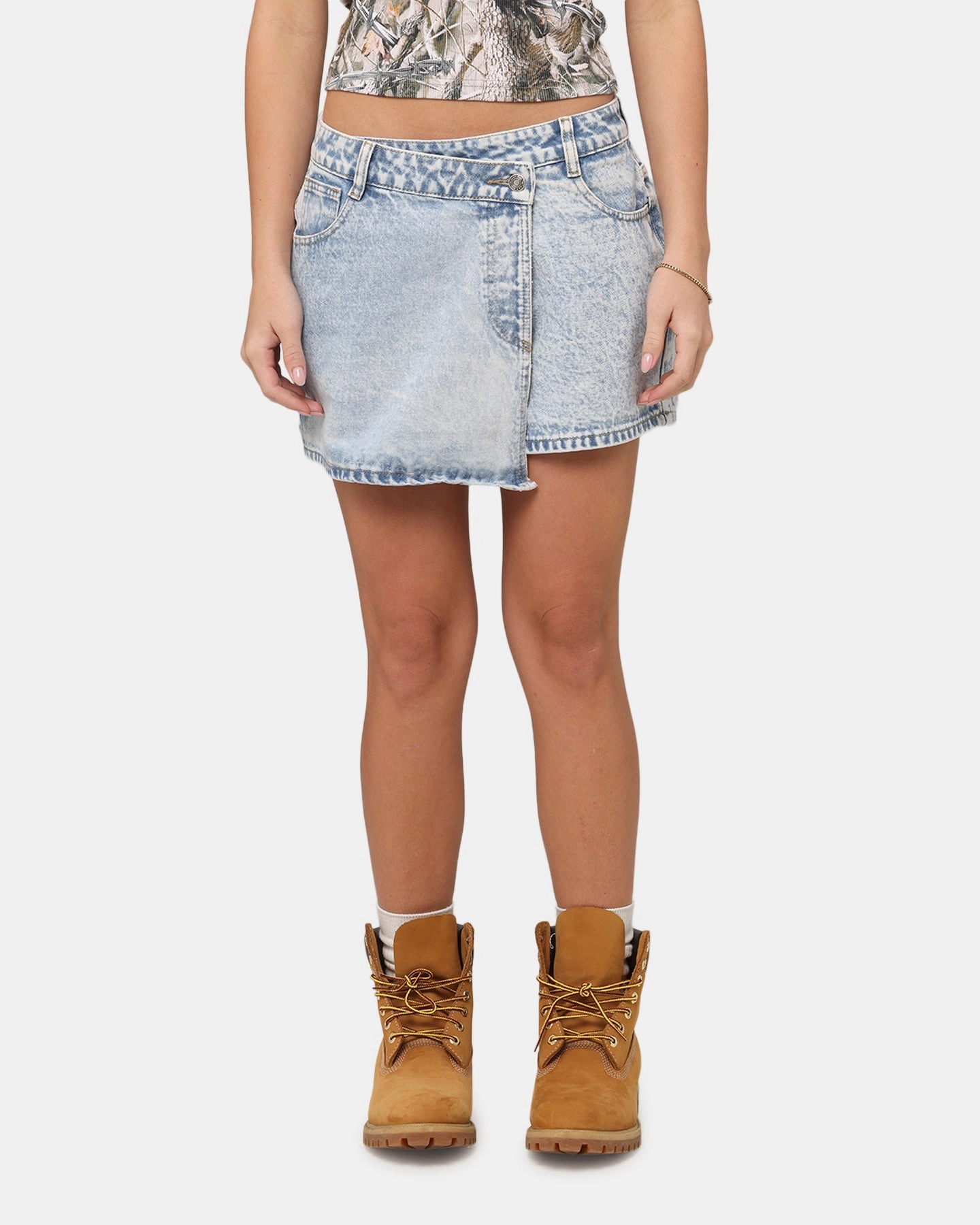 Quick Comfort Fit Hidden Zip Pockets XXIII Women's Control Denim Skort Denim Blue