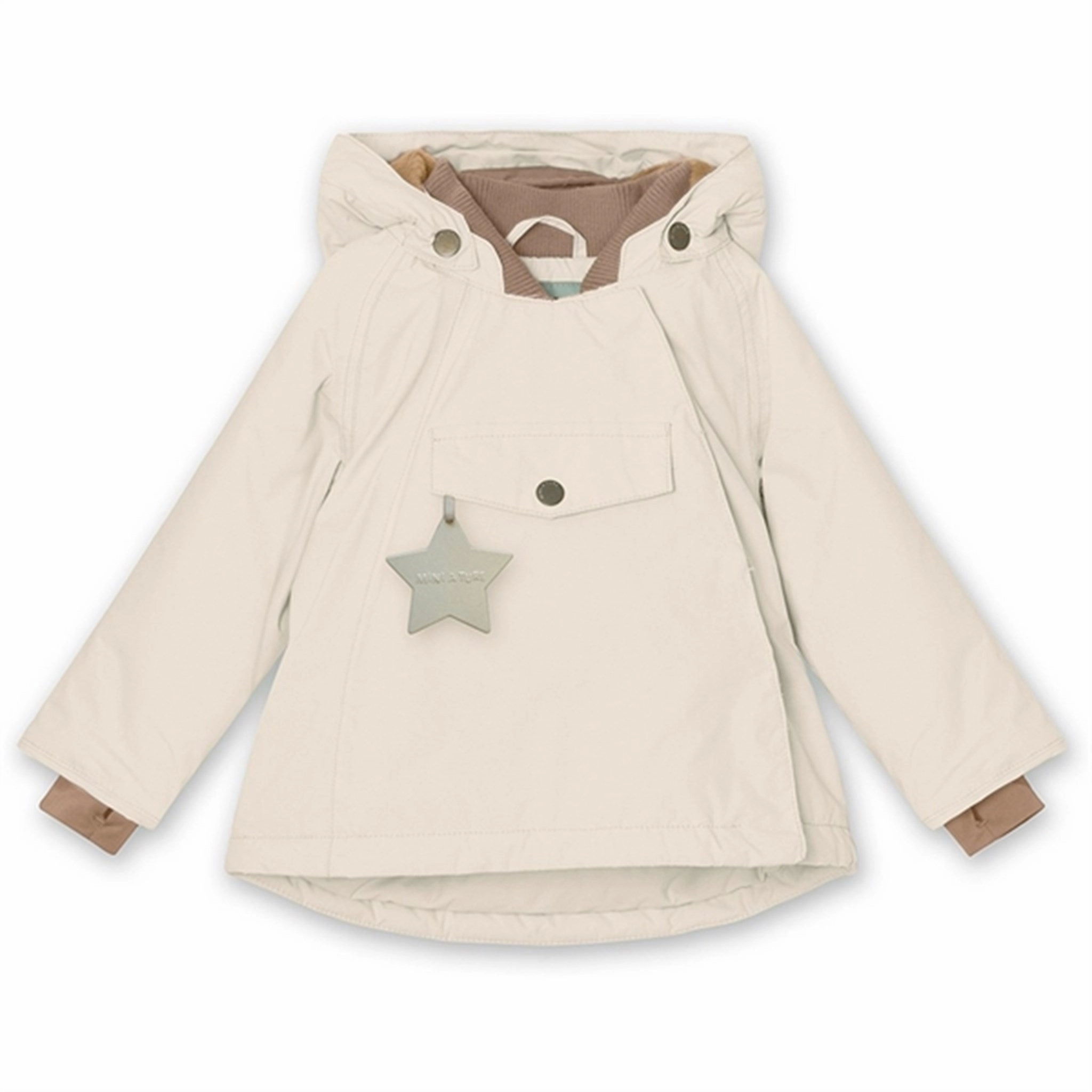 MINI A TURE Wang Fleece Winter Jacket Angora Cream Soft Lined Interior Good Material