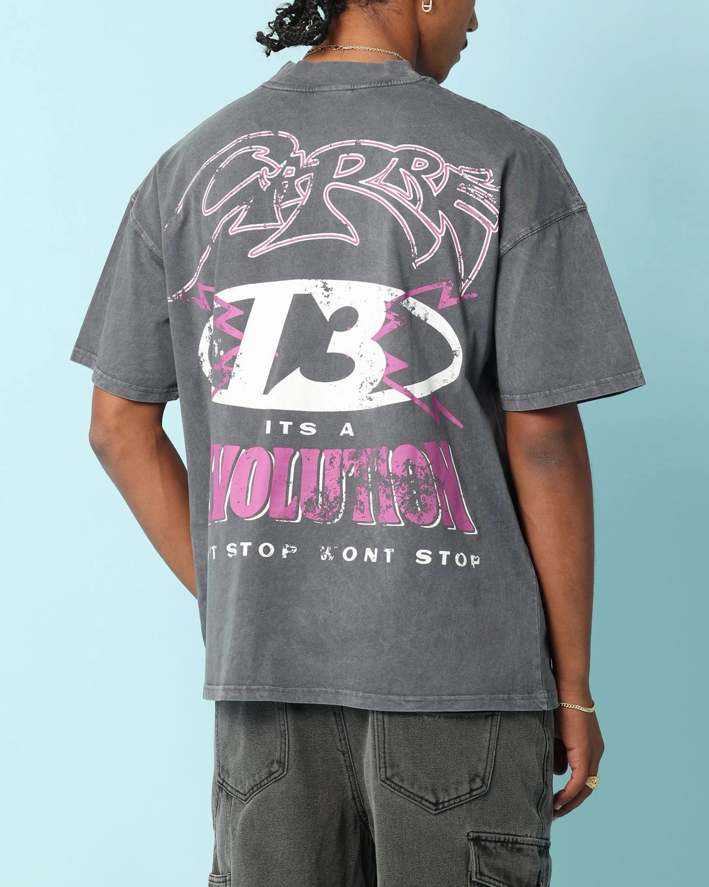 Carr?? Revolution 13 Oversized T-Shirt Vintage Black Oeko Tex Certified Thermoregulating Fabric