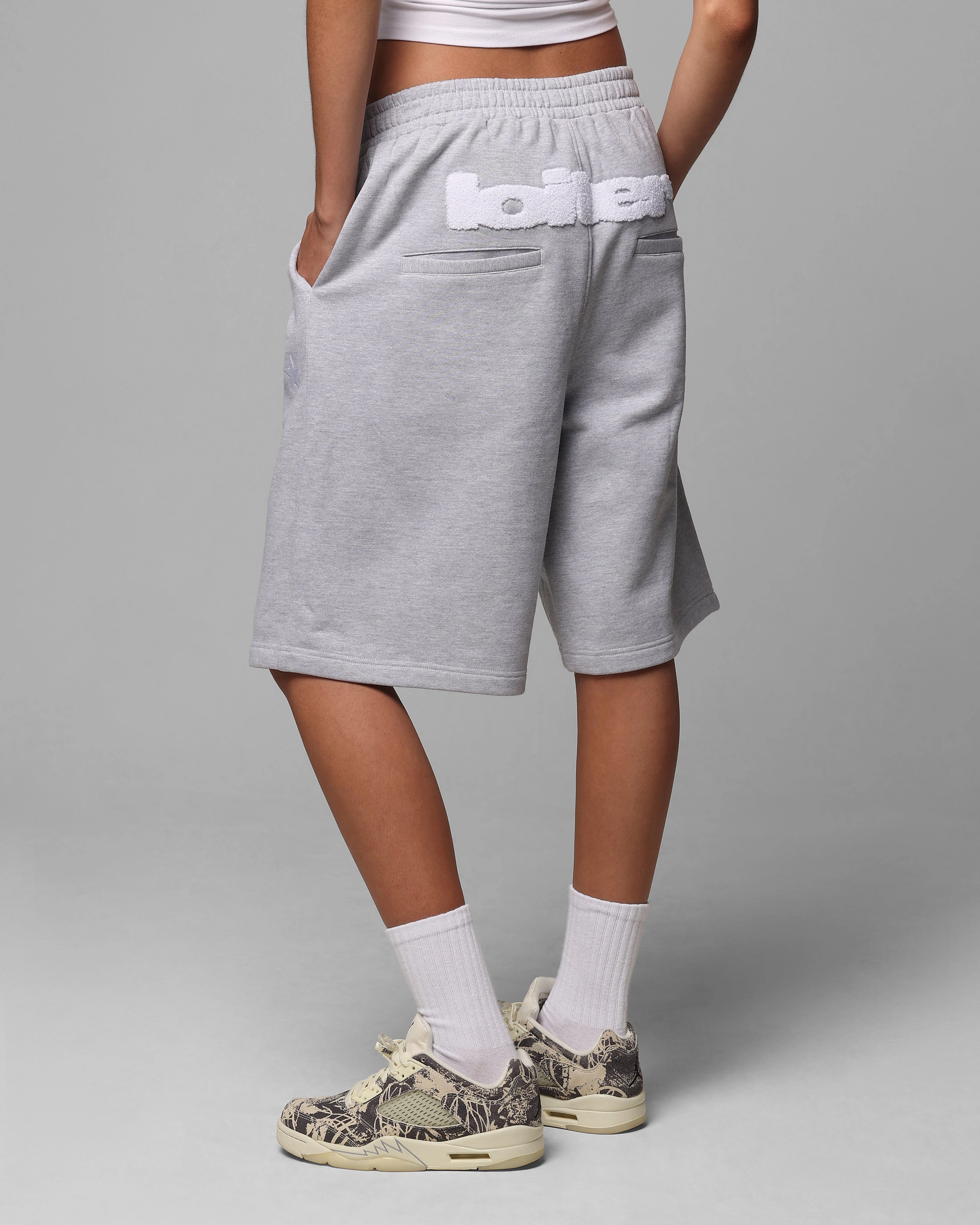 Weekend Style RuggedDurability Loiter Premium Essentials Sweat Shorts Grey Marle