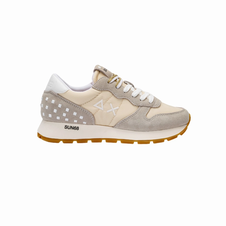 easy - to - take - off - convenience shoes Bonded Upper Sun68 sneakers da donna Ally Studs Z33206 31 bianco panna