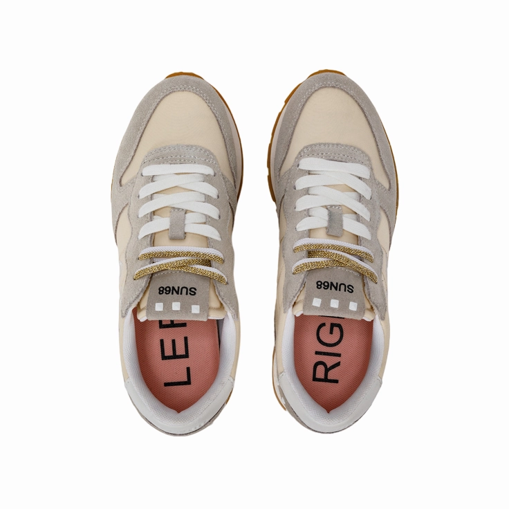 Responsive Ride Experience cushioned - midsole shoes Sun68 sneakers da donna Ally Studs Z33206 31 bianco panna