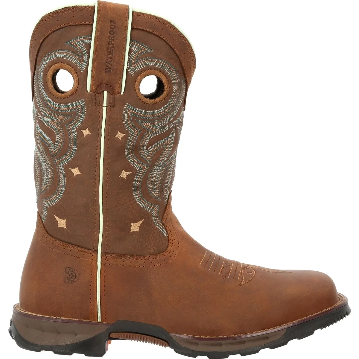 Durango Maverick Women's Steel Toe Waterproof Western Work Boots Drd0416 In Rugged Tan