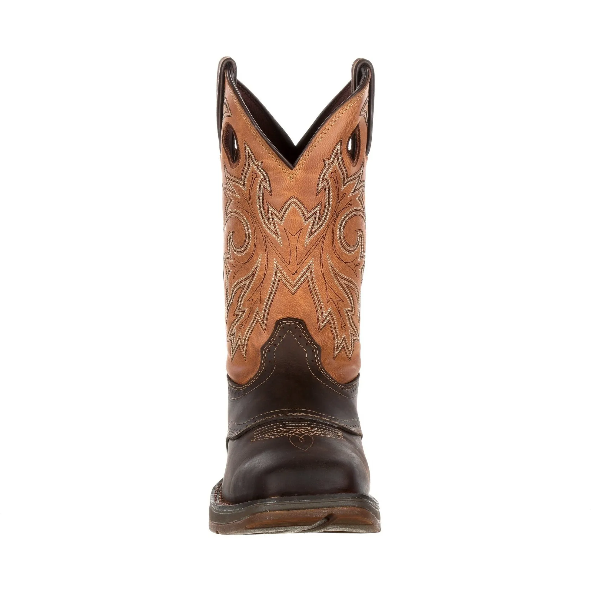 Durango Men's Rebel 11" Steel Toe Waterproof Western Boot- Brown/Tan- DB019