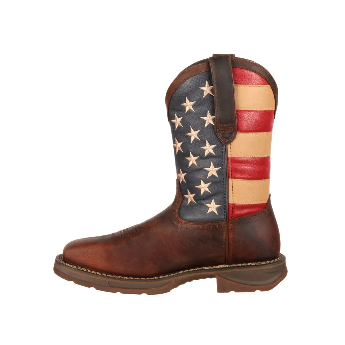 Durango Rebel Men's Steel Toe Flag Western Flag Work Boots Db020 In Brown