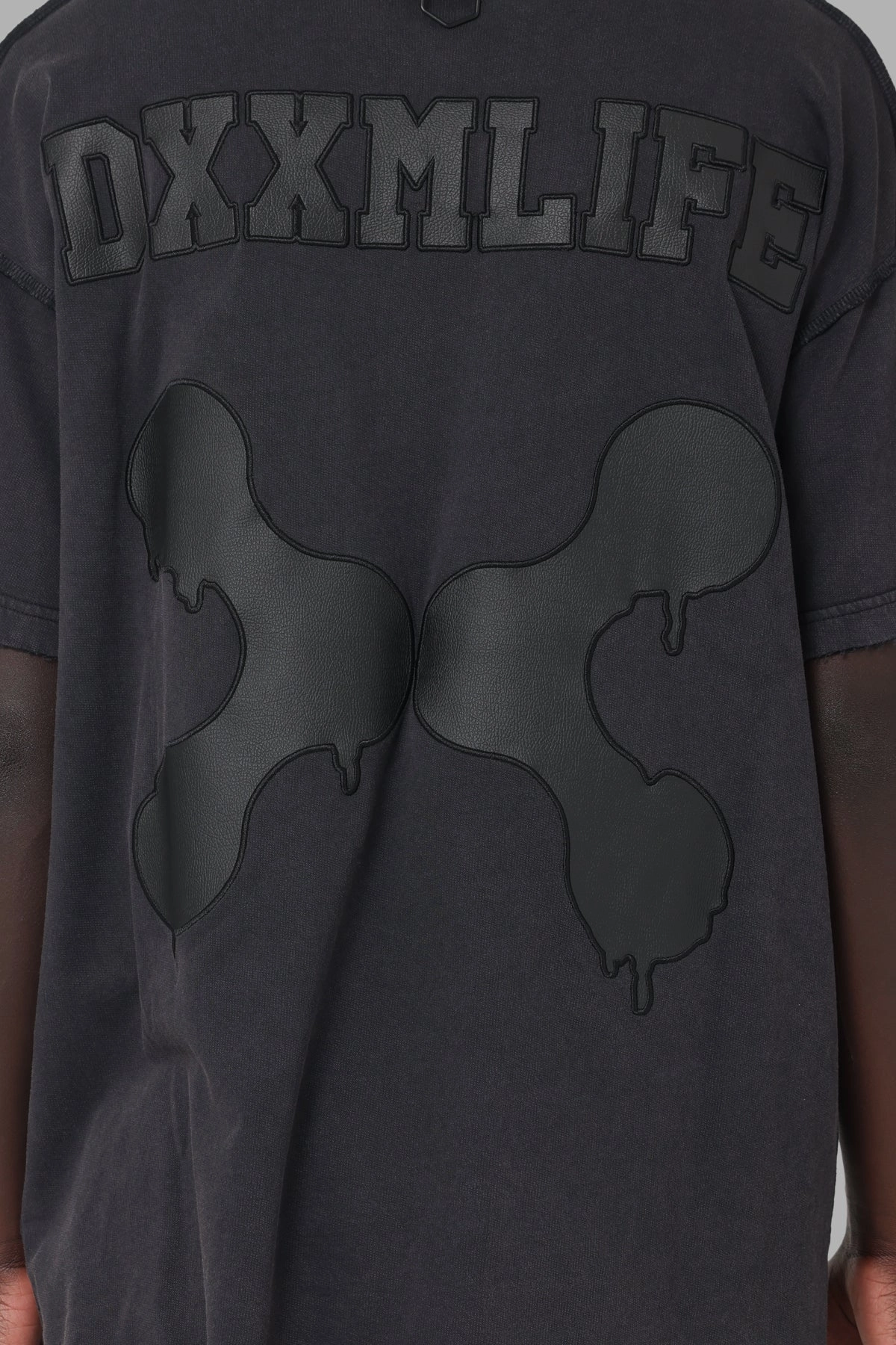DXXMLife L-5 Txnal Oversized T-Shirt Black/Black Sweat Absorbent NoSideSeam