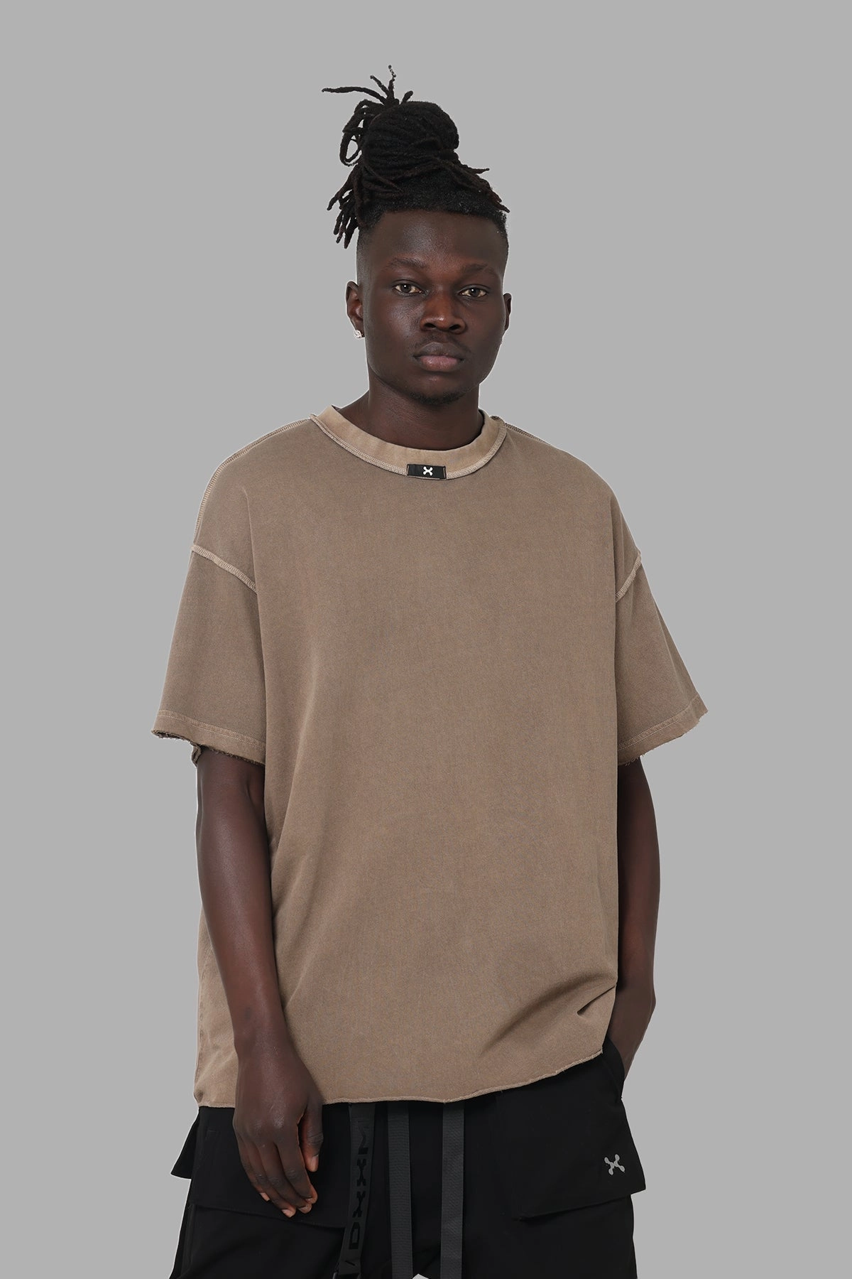 Casual Layers Streetwear attitude DXXMLife L-5 Txnal Oversized T-Shirt Brown/Brown