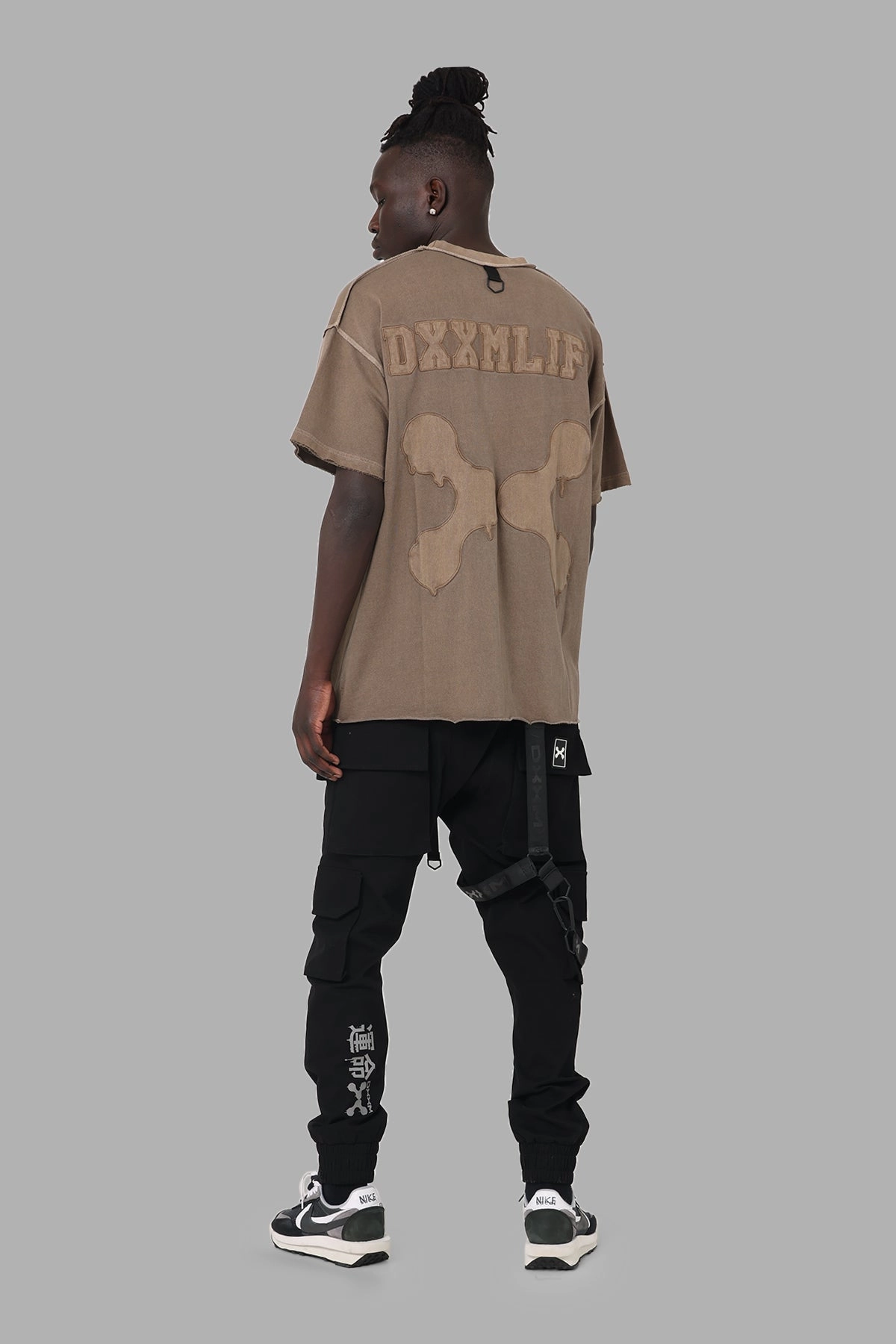 DXXMLife L-5 Txnal Oversized T-Shirt Brown/Brown Lightweight Construction Chill Vibes