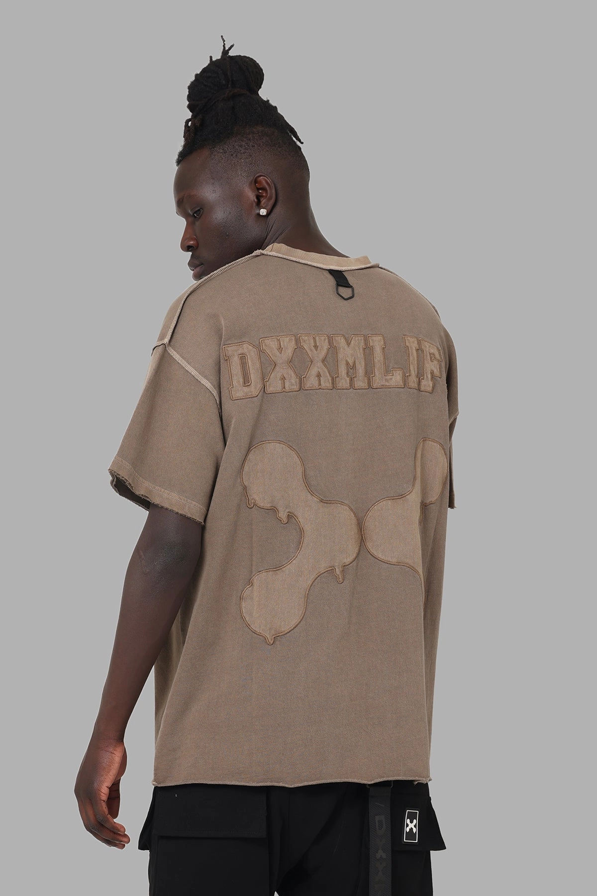 DXXMLife L-5 Txnal Oversized T-Shirt Brown/Brown StretchComfortWeave Chill Comfort Look