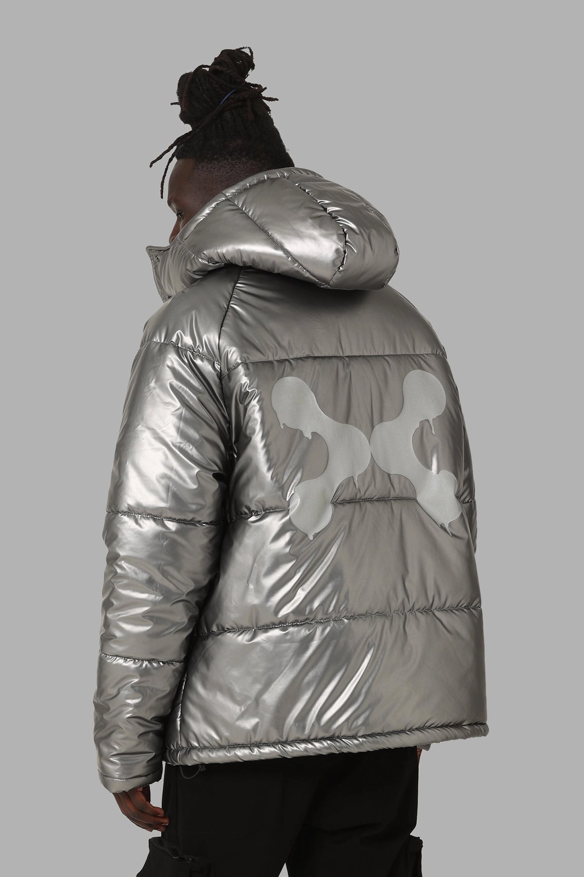 Aim DXXMLife L-6 A Chrxme Puffer Jacket Silver