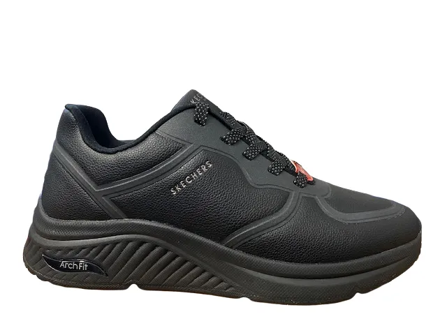 Skechers sneakers bassa da donna Arch Fit S-Miles Mile Makers 155570/BBK black animal - themed running gear Arch Support Tech