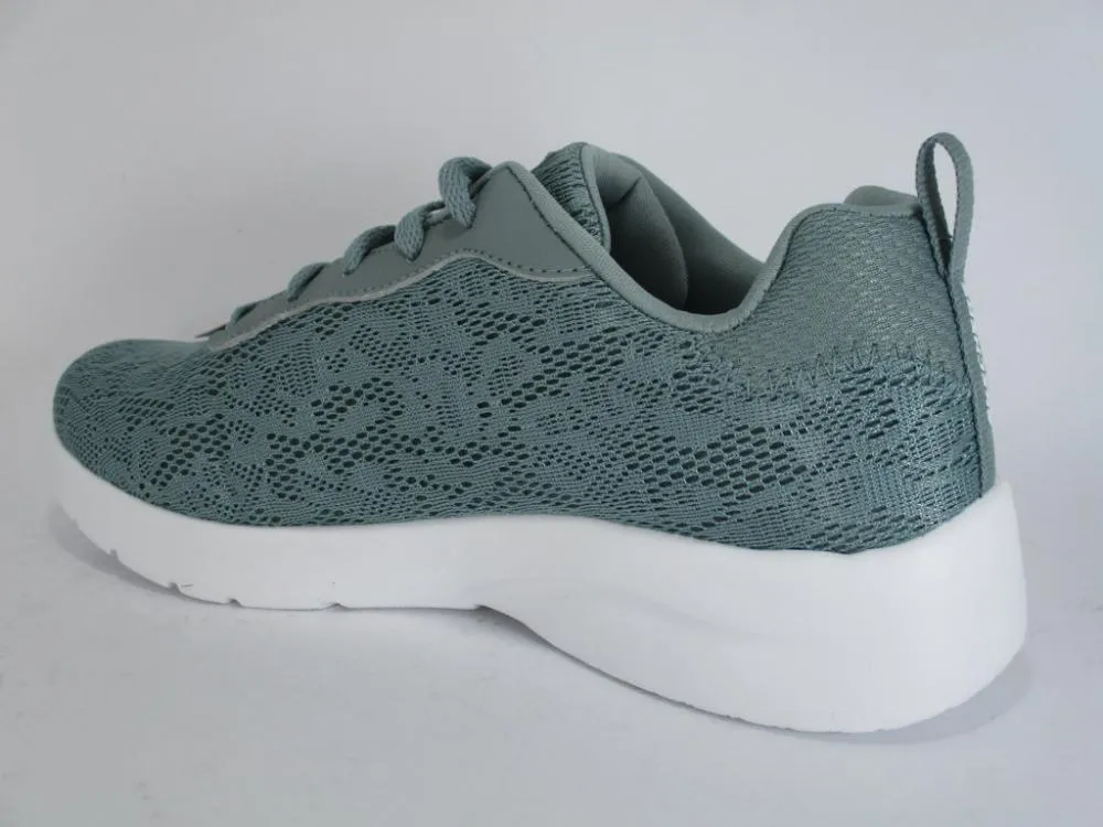 rowing shoes Breathable Knit Mesh Skechers sneakers da donna Dynamight 2.0 Homespun 12963 SAGE grigio