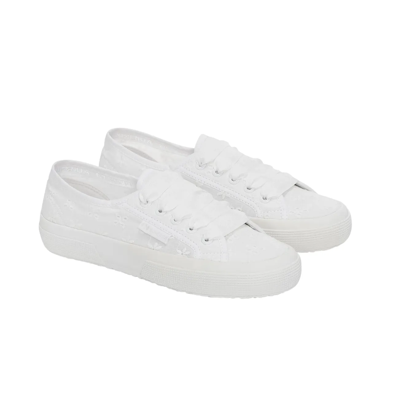 Midsole Cushioning Superga scarpa sneakers da donna con tomaia in cotone Sangallo S5137JW A0A bianco