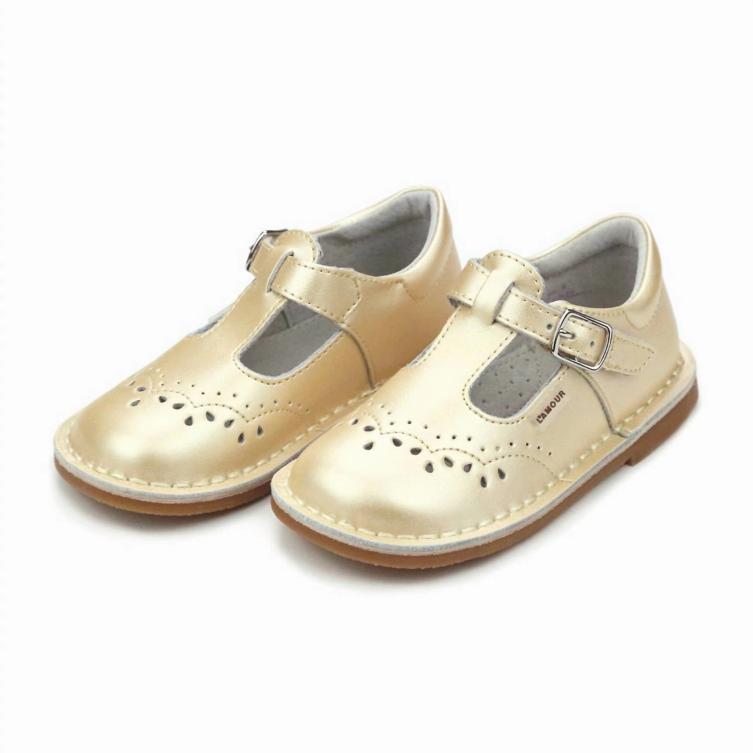 Contoured Footbed Ruthie Maryjane Shoes In Champagne