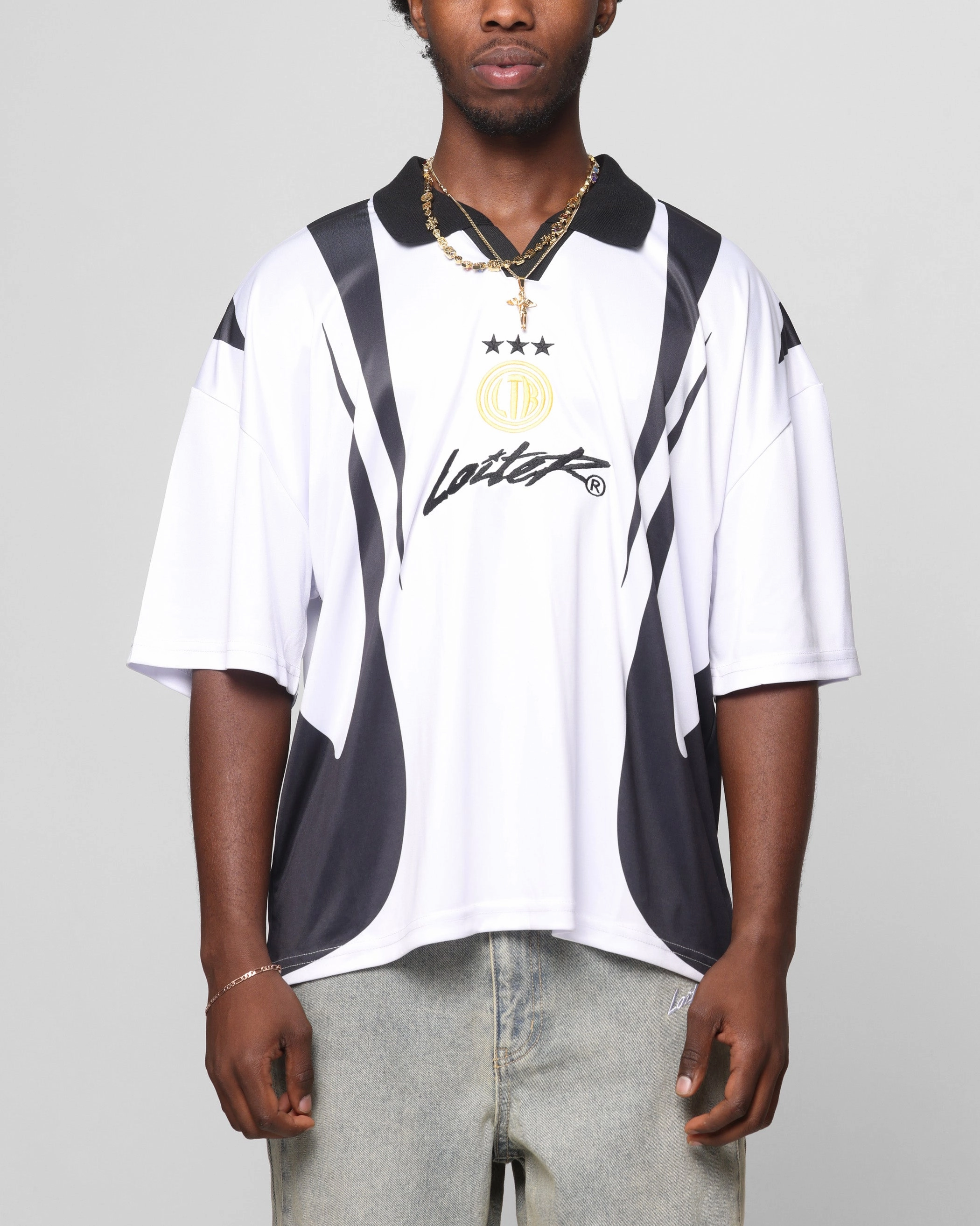 Sport Ready Gear Loiter United Football Jersey White/Black