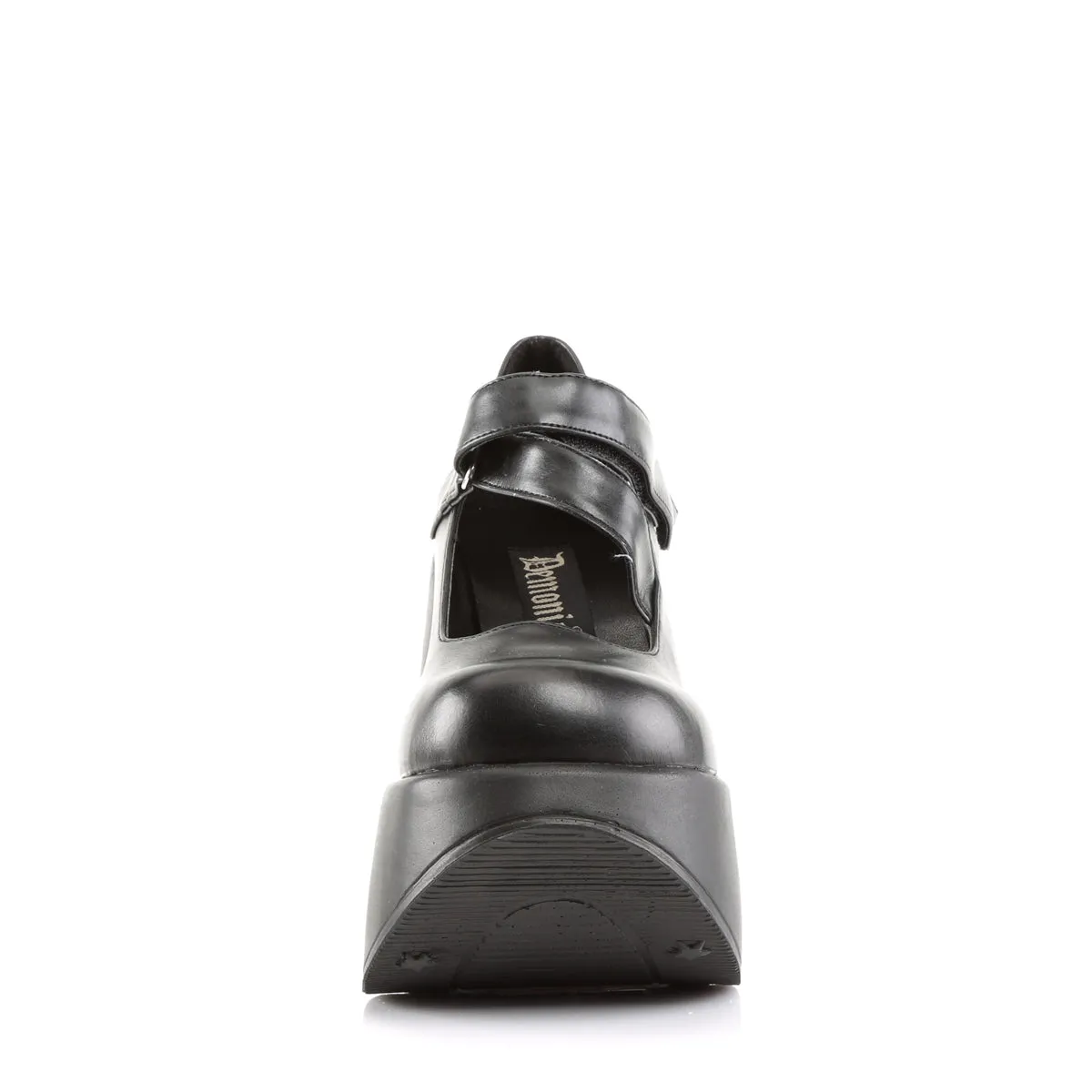 DYNAMITE-03 DemoniaCult Black Vegan Leather Sexy Women's Heels & Platform Shoes (Alternative Footwear)