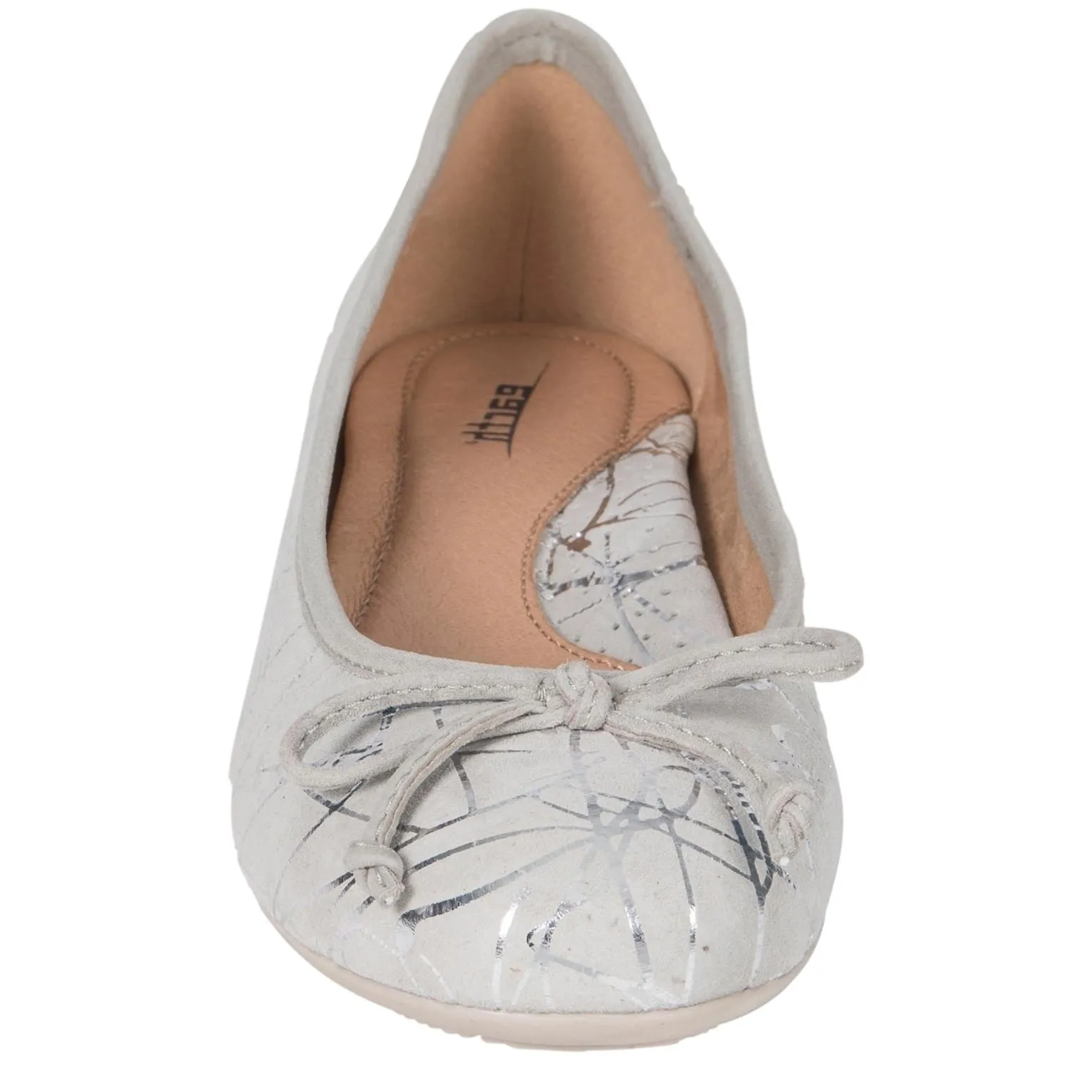 Earth Women's Allegro Ballet Flats- Grey Metallic
