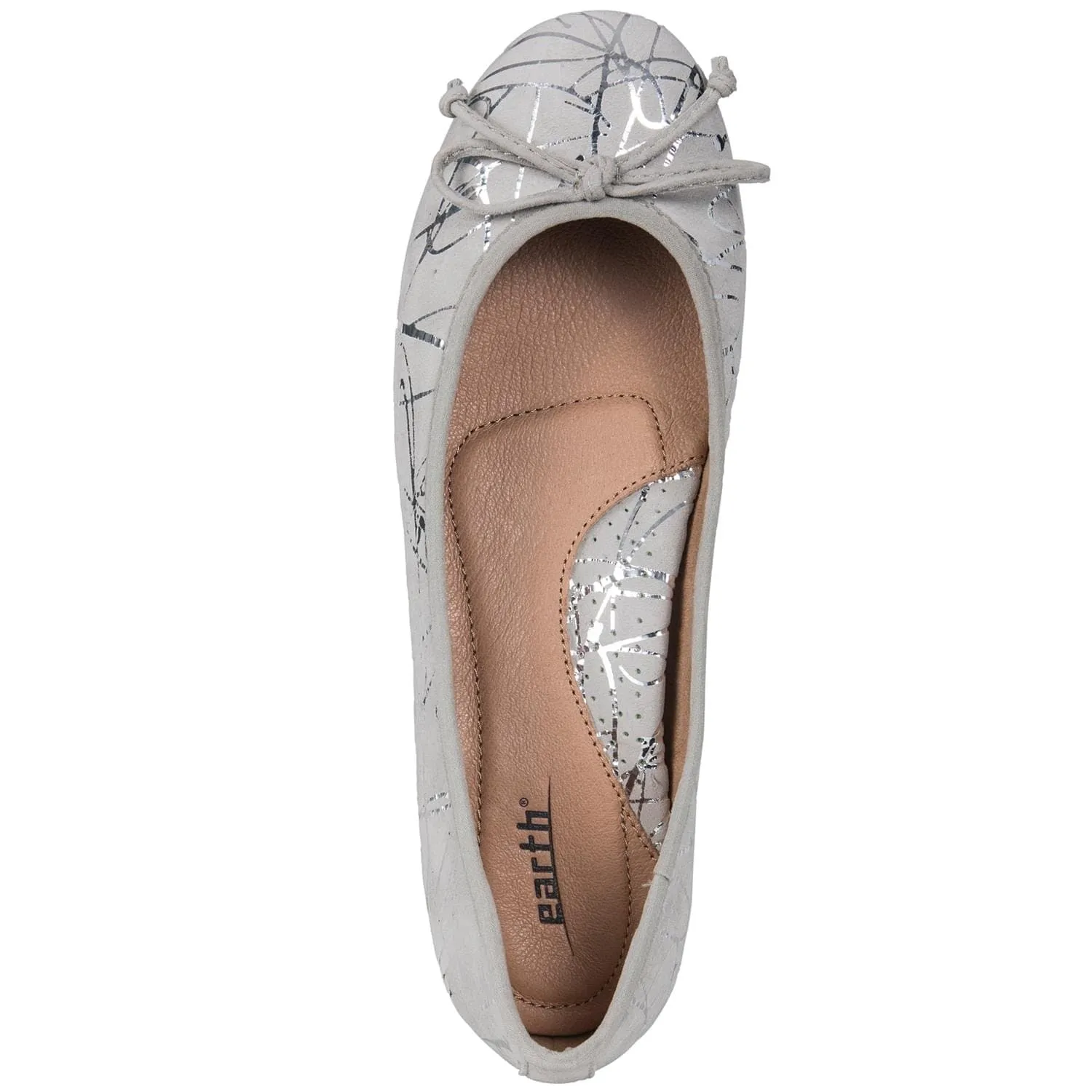 Earth Women's Allegro Ballet Flats- Grey Metallic