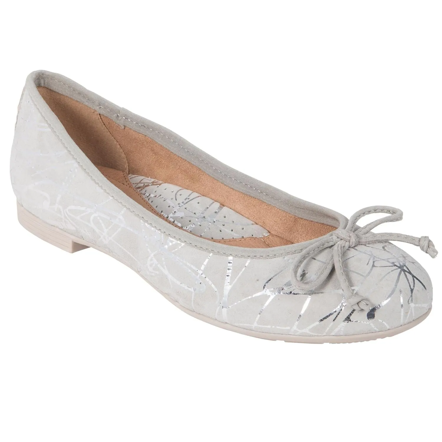 Earth Women's Allegro Ballet Flats- Grey Metallic