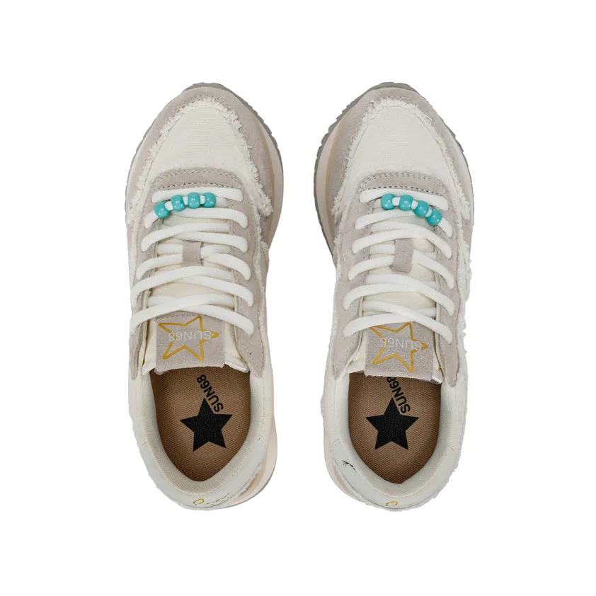 pastel - colors 3D printed midsole Sun68 scarpa sneakers da donna Big Stargirl Z34216 31 bianco panna