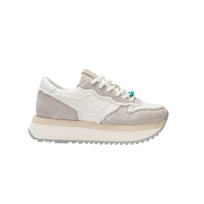Layered Impact Protection Lightweight Foam Core Sun68 scarpa sneakers da donna Big Stargirl Z34216 31 bianco panna