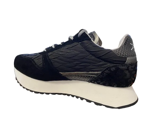 Lotto Leggenda scarpa sneakers da donna per il il tempo libero Wedge W 218731 1H8 nero-titanio Stabilizing TPU