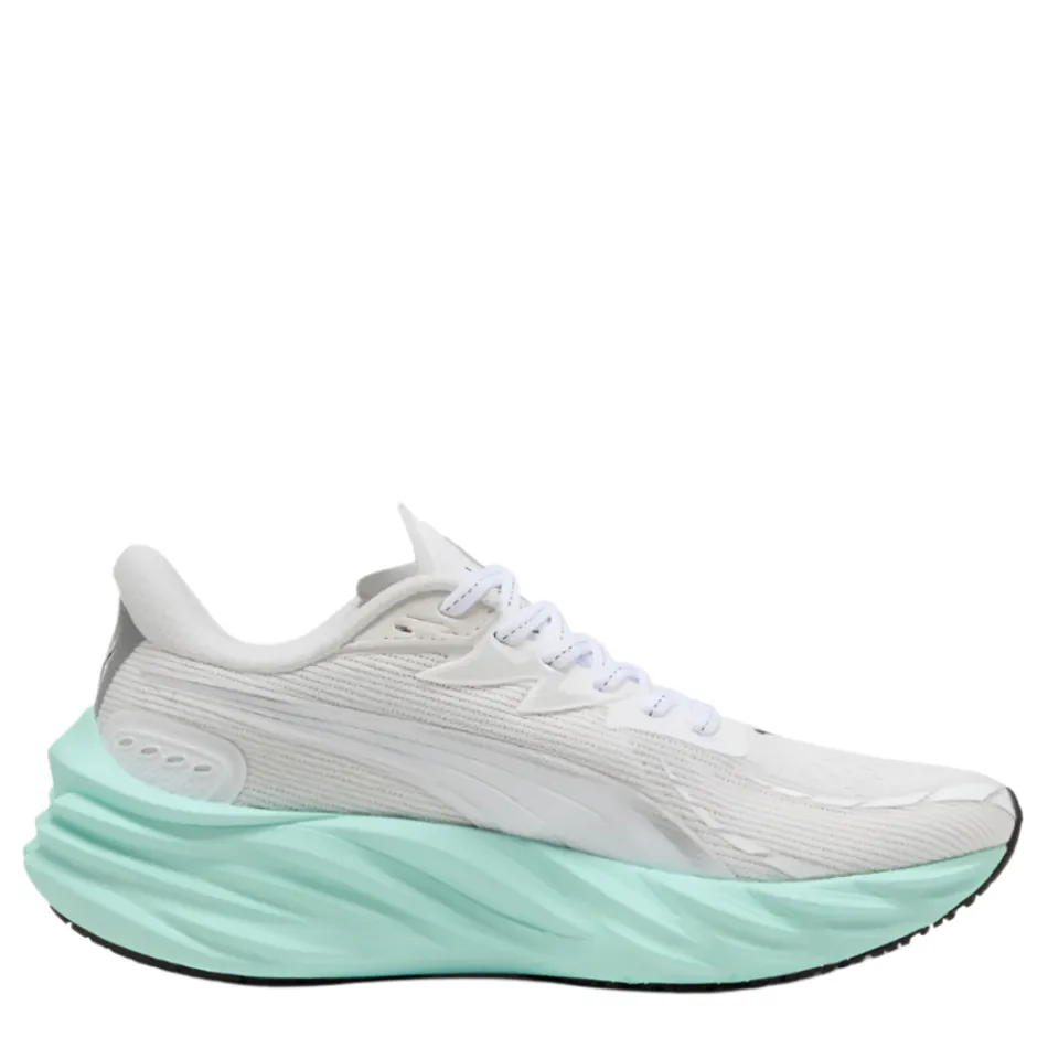 PUMA Women's Velocity NITRO 4 Running Shoes in PUMA White/Mint Melt AW25 Orthopedic Friendly Fit