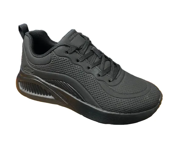 Progressive Rocker Design Skechers scarpa sneakers da donna con rialzo al tallone Bobs Buno How Sweet 117151/BBK nero
