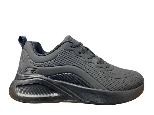 Skechers scarpa sneakers da donna con rialzo al tallone Bobs Buno How Sweet 117151/BBK nero Comfort - optimized