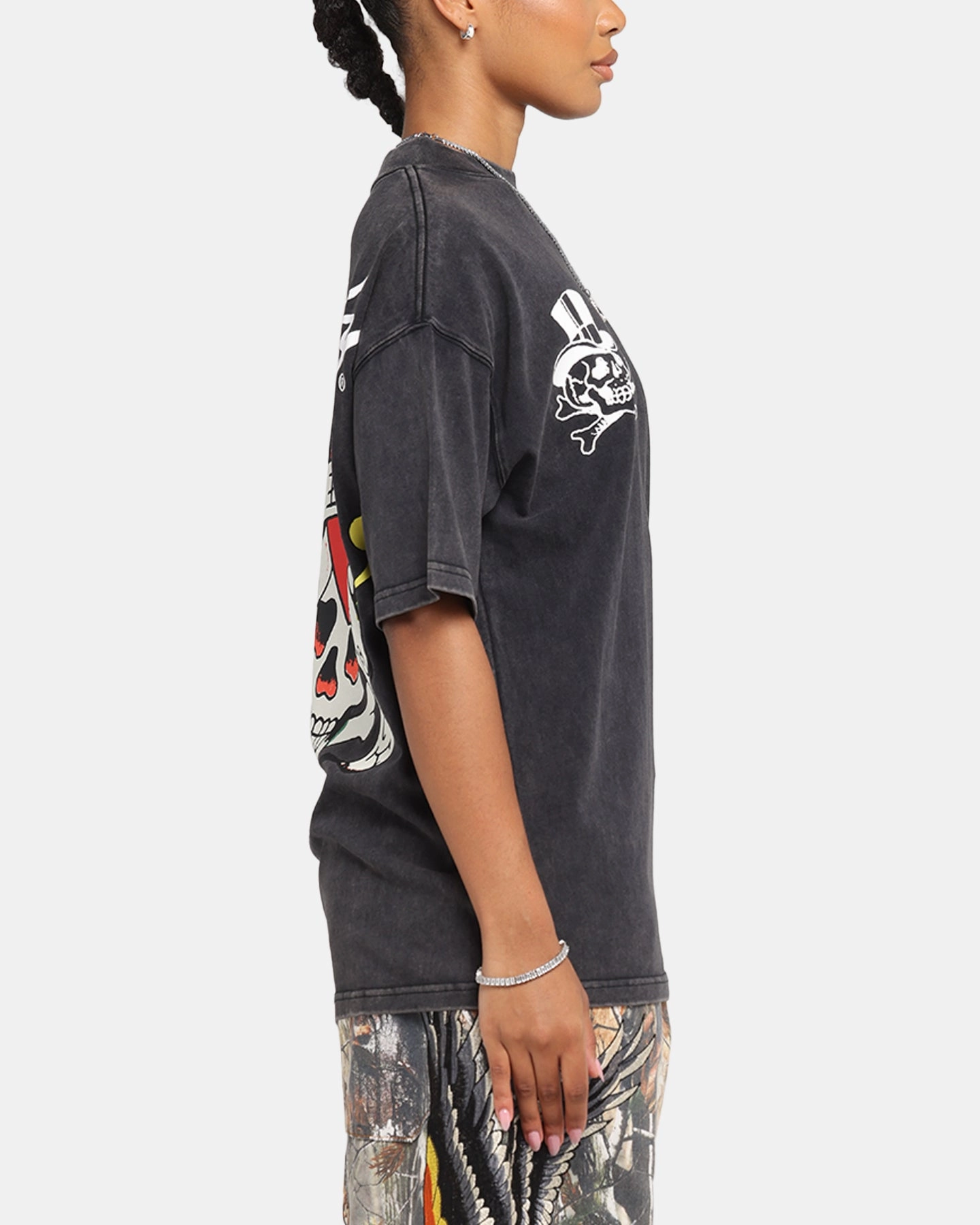 Anti-bacterial Casual everyday wear Ed Hardy Love Kills Oversized T-Shirt Black