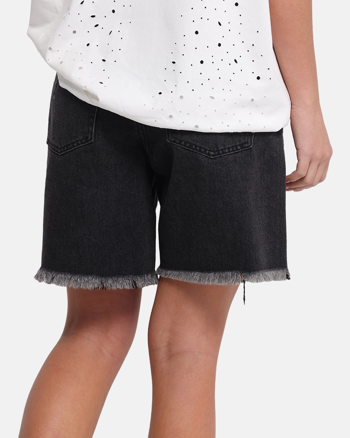 MultiPocket XXIII Women's Relaxed Denim Shorts Washed black