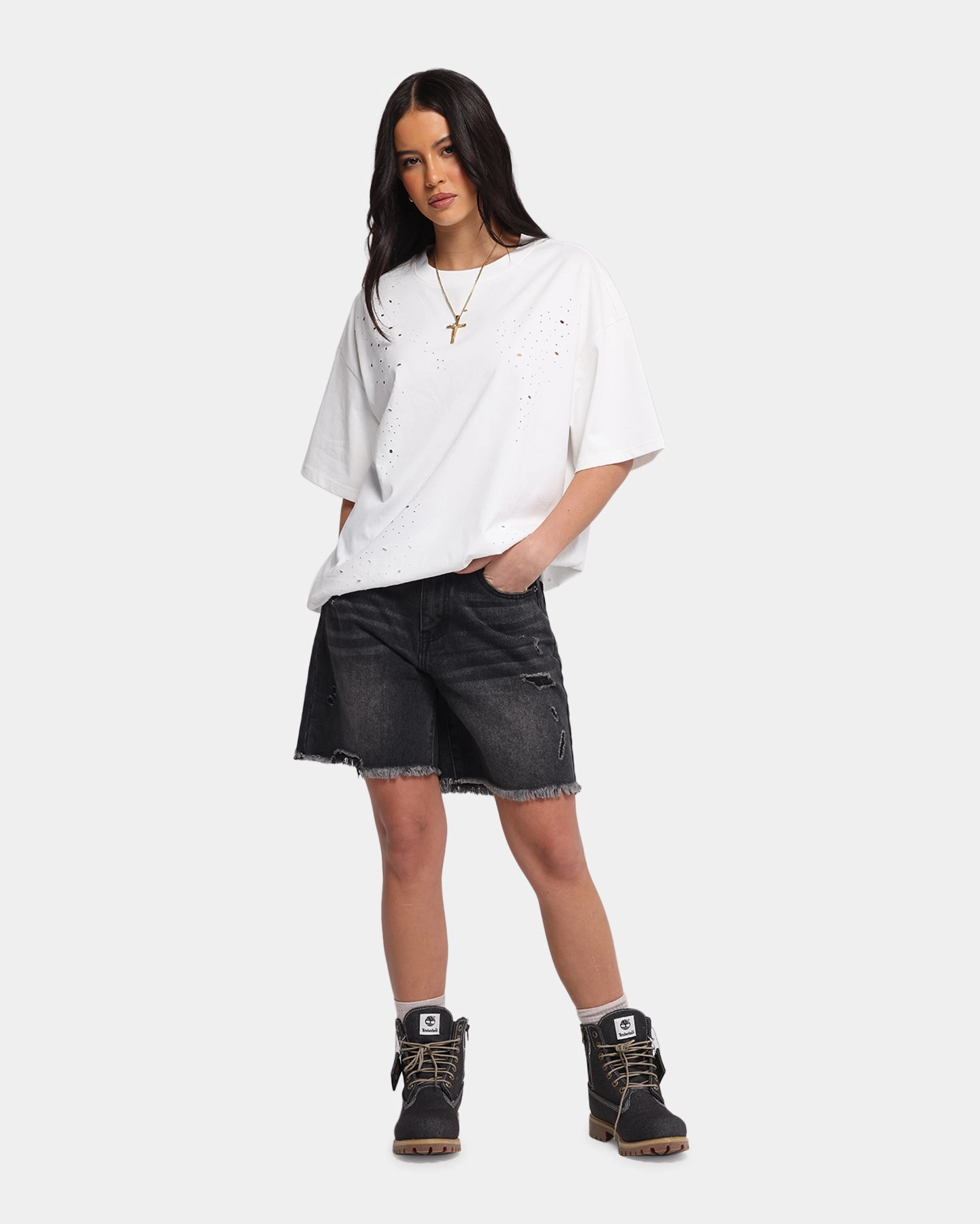 XXIII Women's Relaxed Denim Shorts Washed black Fit Freedom Day Comfort