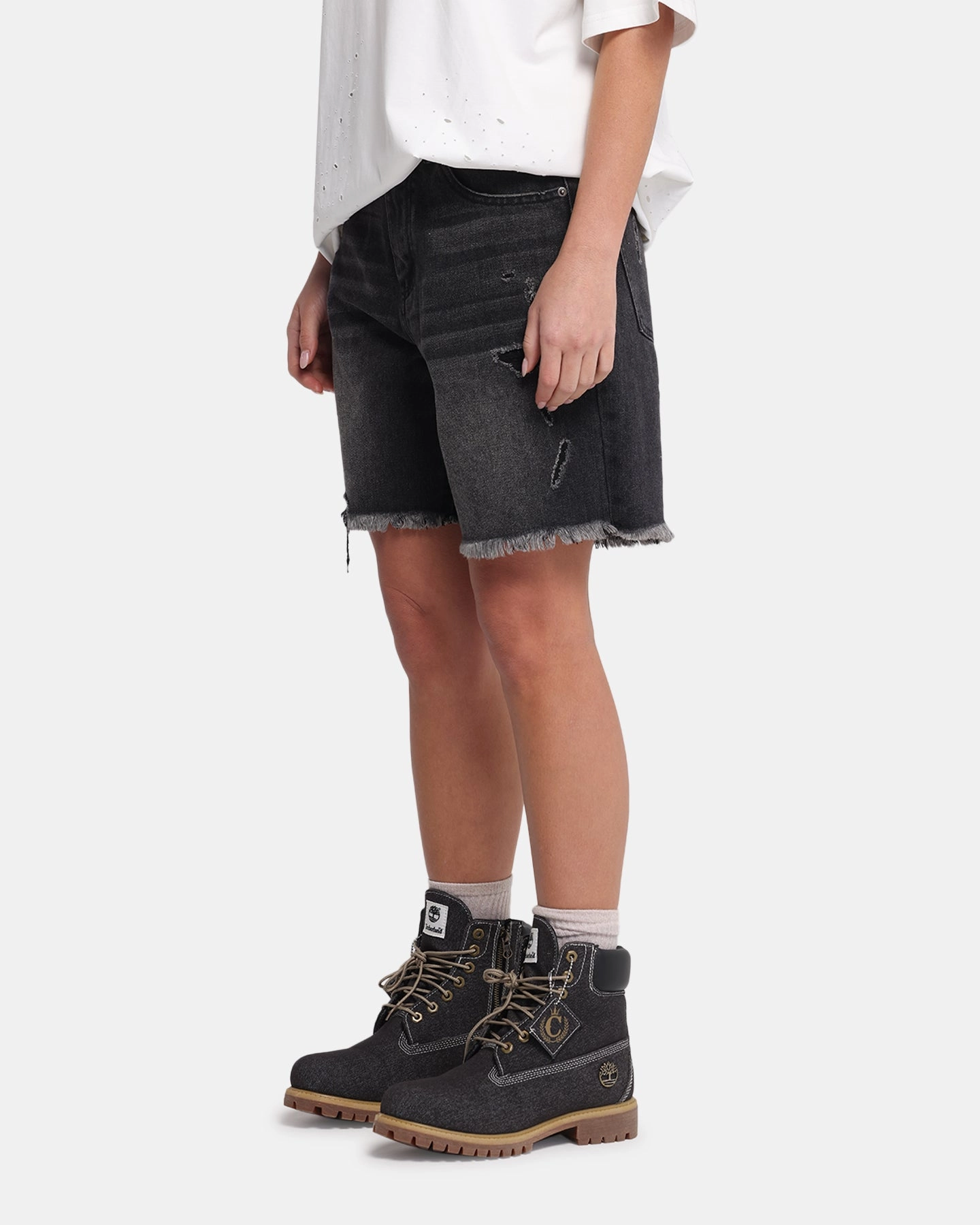 Zero Waste Manufacturing Timeless Comfort Wear XXIII Women's Relaxed Denim Shorts Washed black