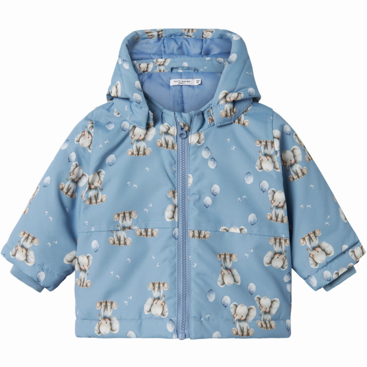 Name It Rain Washed Elephant Nbmmax Pa Jacket Aop Fade Resistant Dye Moisture Control Fibers