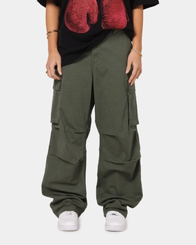 Bi Stretch Fabric Tall Length Carre Classic Cargo Pants Khaki