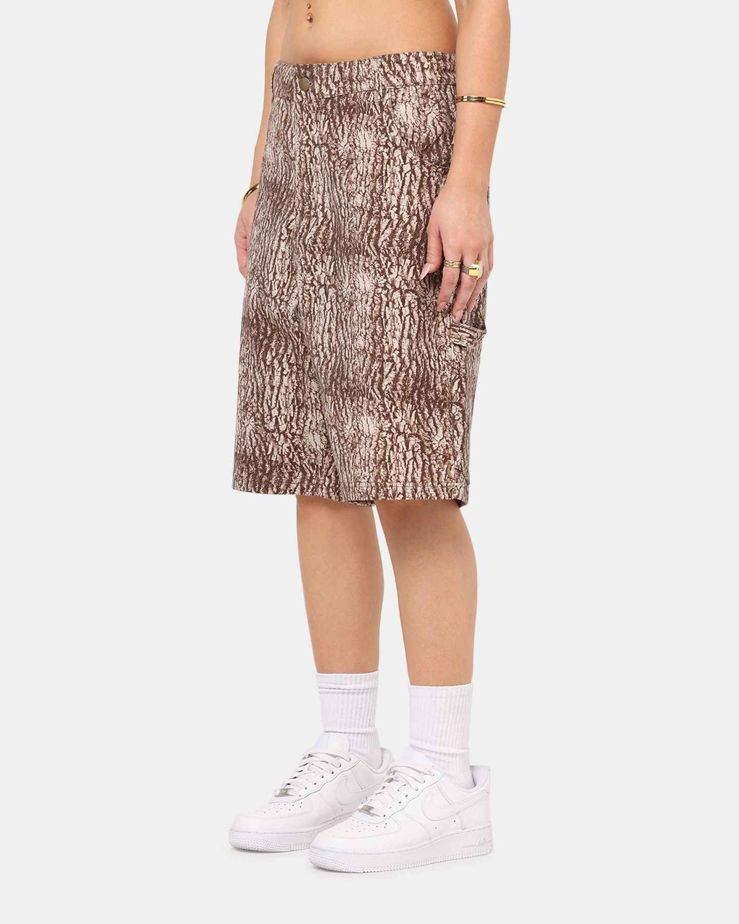 Carre Carpenter Jorts Tree Bark Outdoor Activity Quick Fit Wear